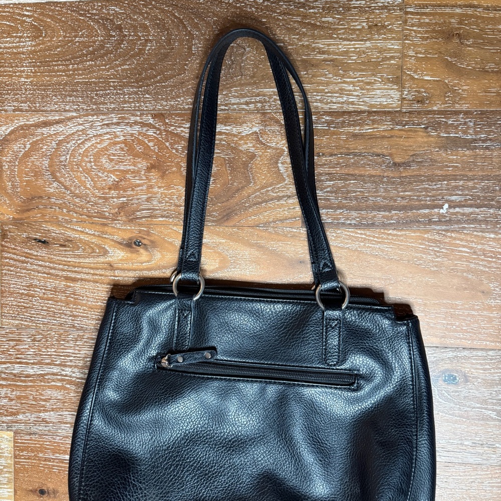 B.O.C. Black Leather Studded Bag Purse - Picture 4 of 8